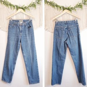 Vintage L.L. Bean Straight Relaxed Leg High Rise Cotton Denim Jeans sz 8